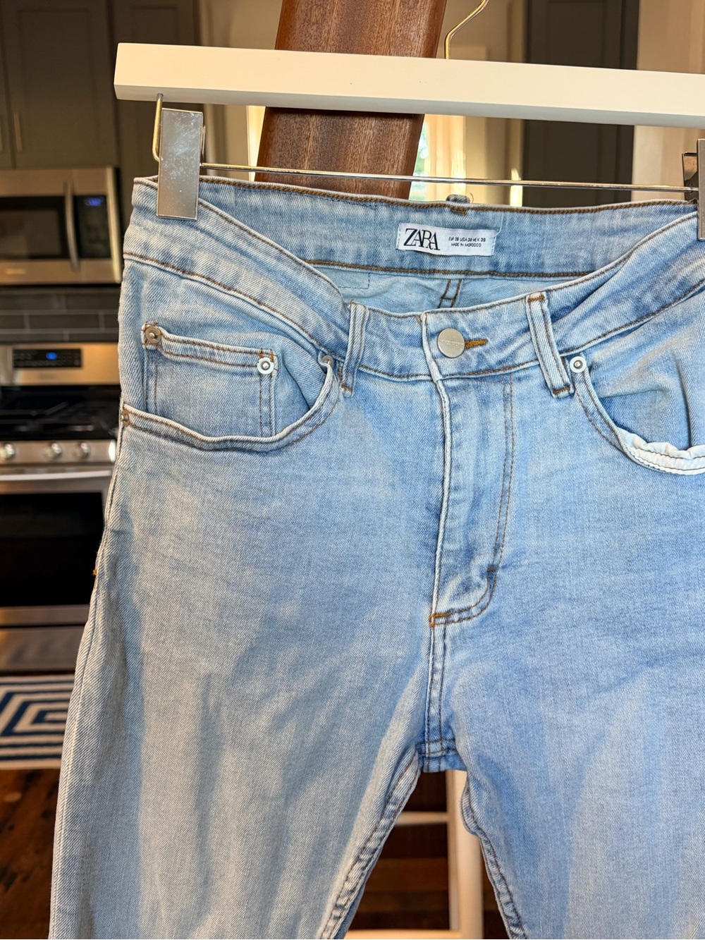 ZARA Light Wash Men’s Slim Straight Jeans